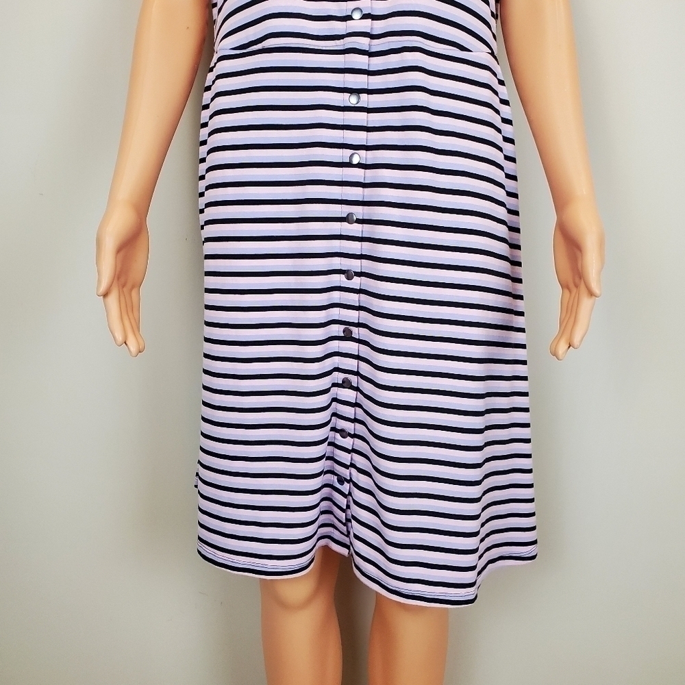 Torrid Sleeveless stripe Flare Jersey Mini dress size 0/L - Picture 8 of 13